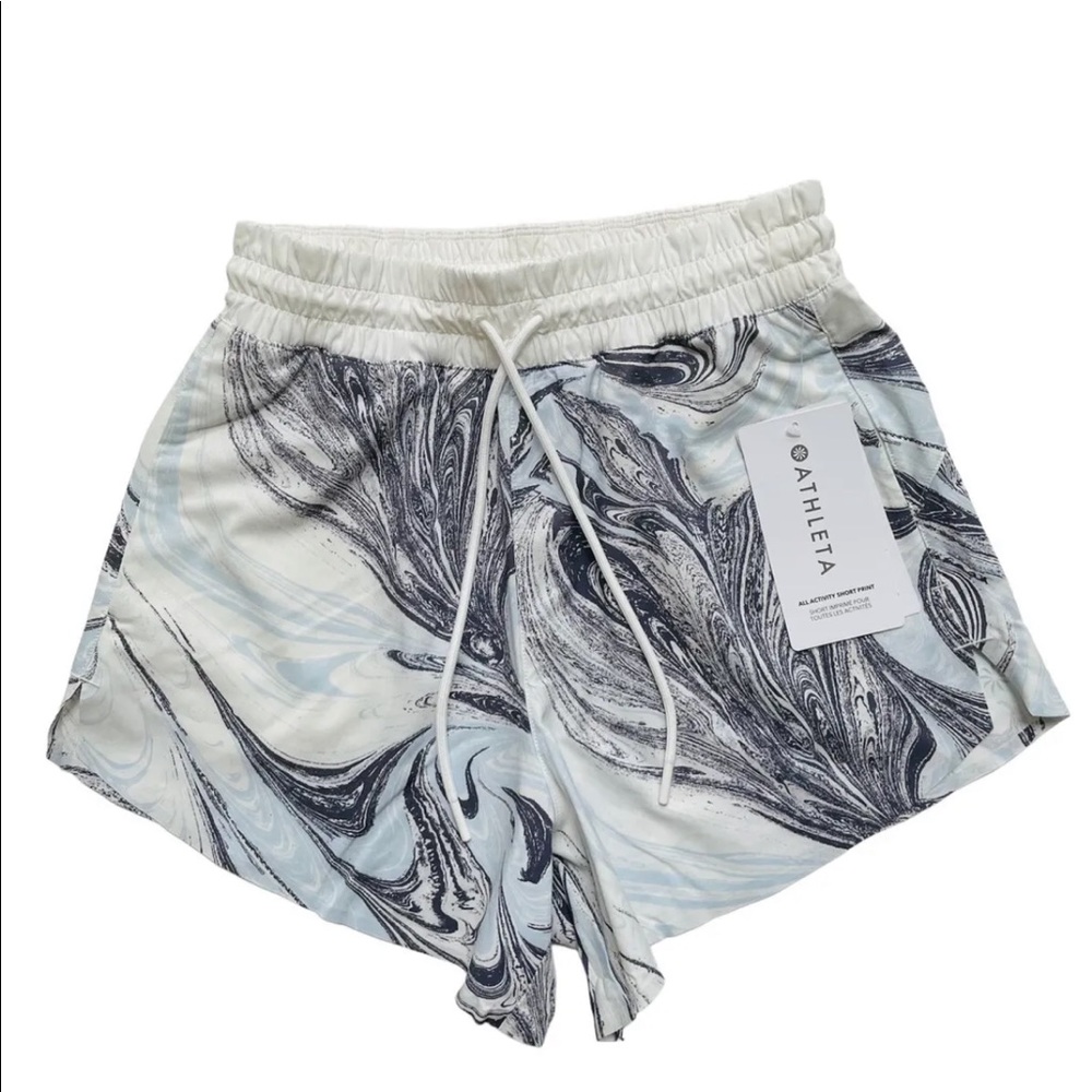 NWT Athleta All Activity Short Womens Sz XXS/TTP Swirl Print